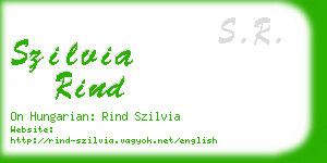 szilvia rind business card